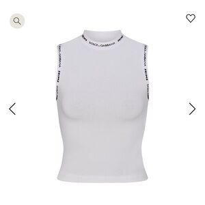 Dolce & Gabbana X SKIMS COTTON JERSEY MOCK NECK TANK